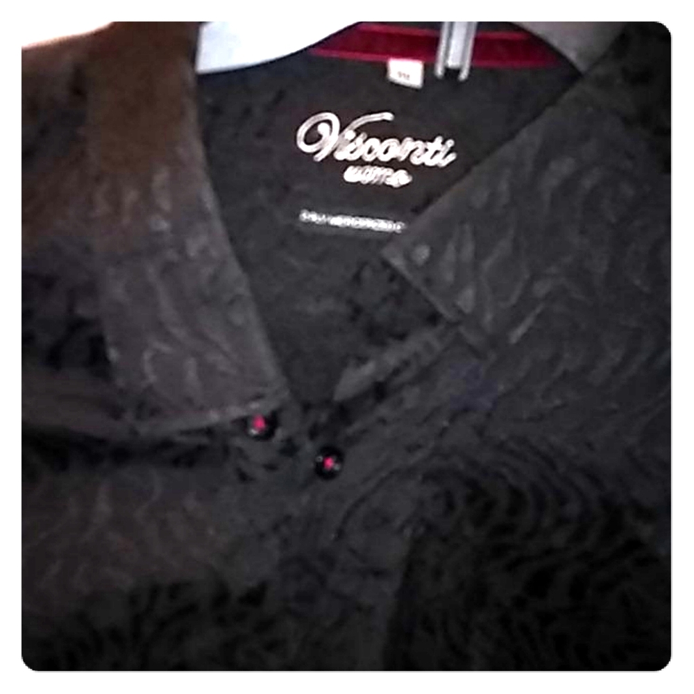 Visconti Black Dress Shirt XL